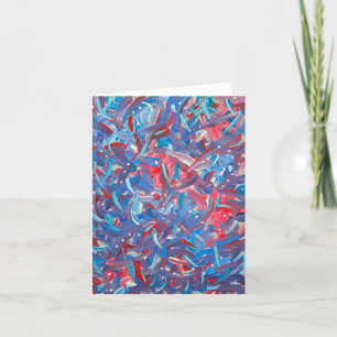 Firecracker Abstract Art Note Card