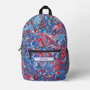 Firecracker Abstract Printed Backpack