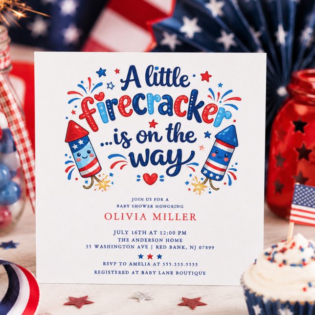 Firecracker Baby Shower Invitation  (Creator Uploaded)