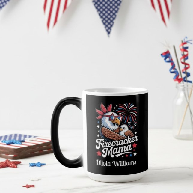 Firecracker Mama 4th of July Matching Family Magic Mug (Creator Uploaded)