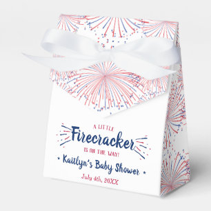 Firecracker On The Way! 4th Of July Baby Shower Favor Box