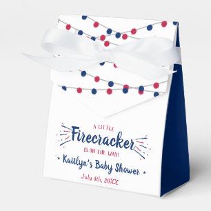 Firecracker On The Way! 4th Of July Baby Shower Favor Box