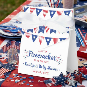 Firecracker On The Way! 4th Of July Baby Shower Favor Box