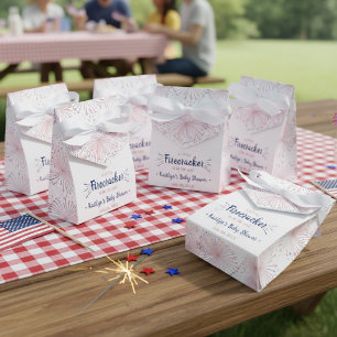 Firecracker On The Way! 4th Of July Baby Shower Favor Box
