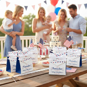 Firecracker On The Way! 4th Of July Baby Shower Favor Box