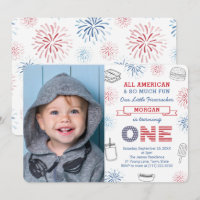 Firecracker Red White Blue 1st Birthday Party