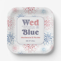 Firecracker Wed White Blue Backyard Wedding Shower