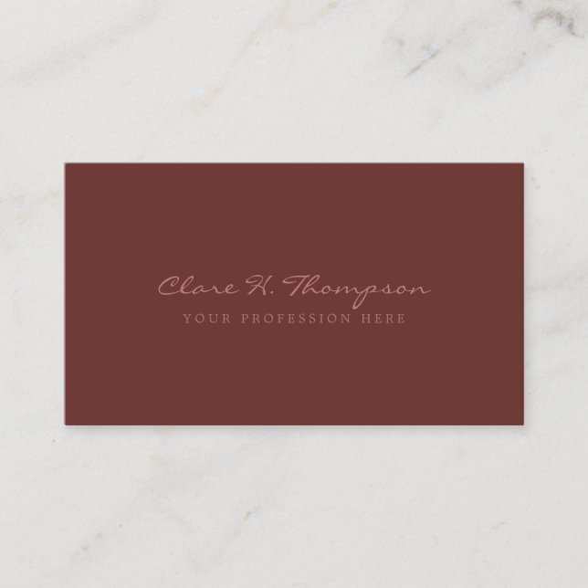 Fired-Brick Business Card with Manuscript Name (Front)