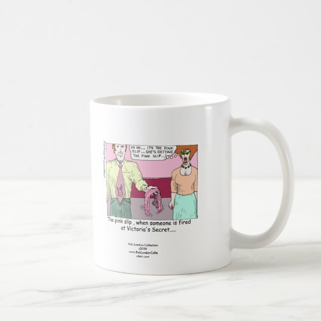 Fired From Victoria Secret Cartoon Coffee Mug (Right)