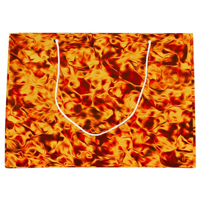 Fired Up – Blazing Flame Large Gift Bag (Front)