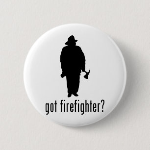 Firefighter 2 Inch Round Button
