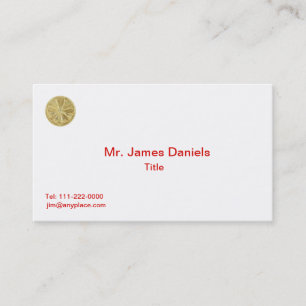 Firefighter 4 Bugle Gold Medallion Business Card