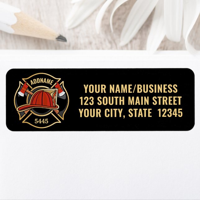 Firefighter ADD NAME Fire Station Department Badge (Creator Uploaded)