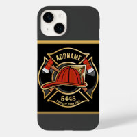 Firefighter ADD NAME Fire Station Department Badge