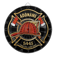 Firefighter ADD NAME Fire Station Department Badge