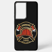 Firefighter ADD NAME Fire Station Department Badge