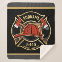 Firefighter ADD NAME Fire Station Department Badge