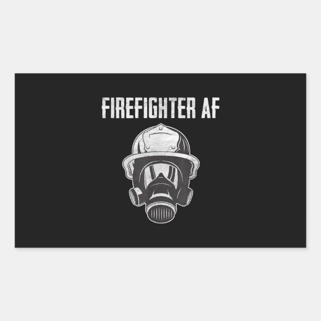 Firefighter AF | Gas Mask | Funny Firefighter Sticker (Front)