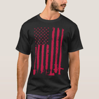 Firefighter American Flag Fireman Patriotic 4th of T-Shirt