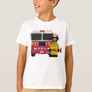 Firefighter and Fire Engine Tee