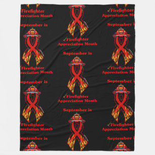 Firefighter Appreciation Month Fleece Blanket