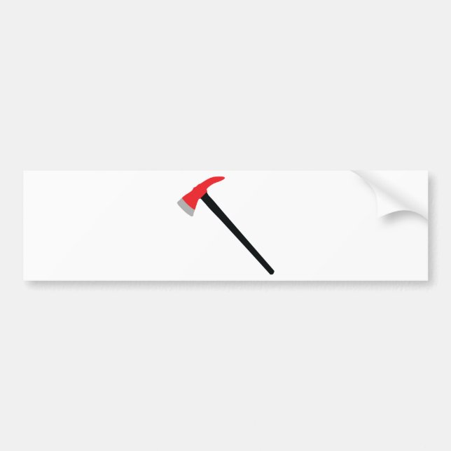 firefighter axe bumper sticker (Front)