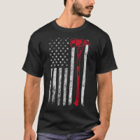 Firefighter Axe Usa Flag Thin Red Line Fireman Pat