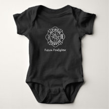 Firefighter Baby Football Bodysuit