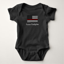 Firefighter Baby Football Bodysuit