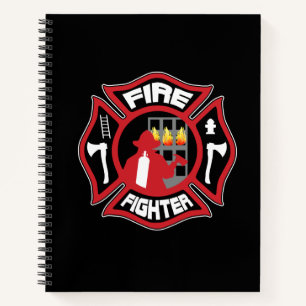 Firefighter Badge Modern Notebook