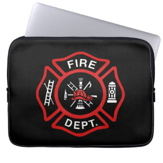 Firefighter Badge Red Laptop Sleeve