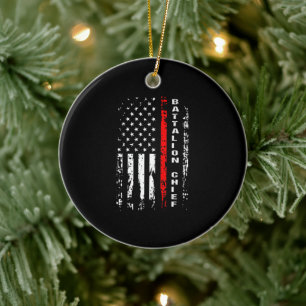 Firefighter Battalion Chief Battalion Chief Gift Ceramic Ornament
