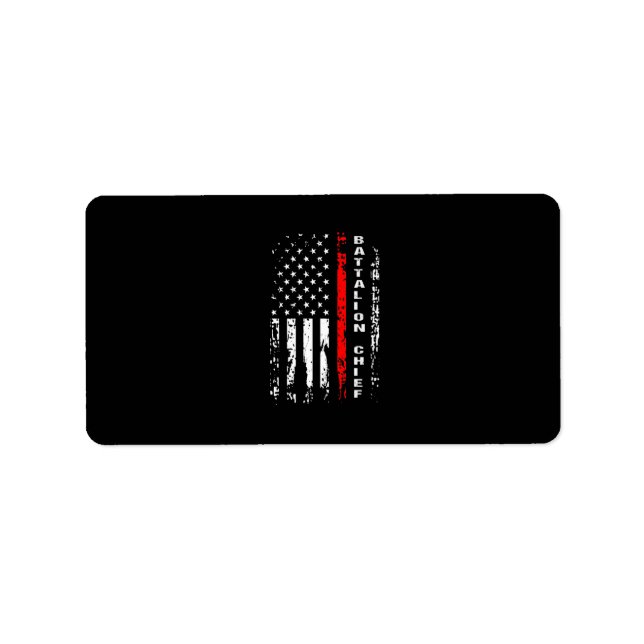 Firefighter Battalion Chief Battalion Chief Gift Label (Front)