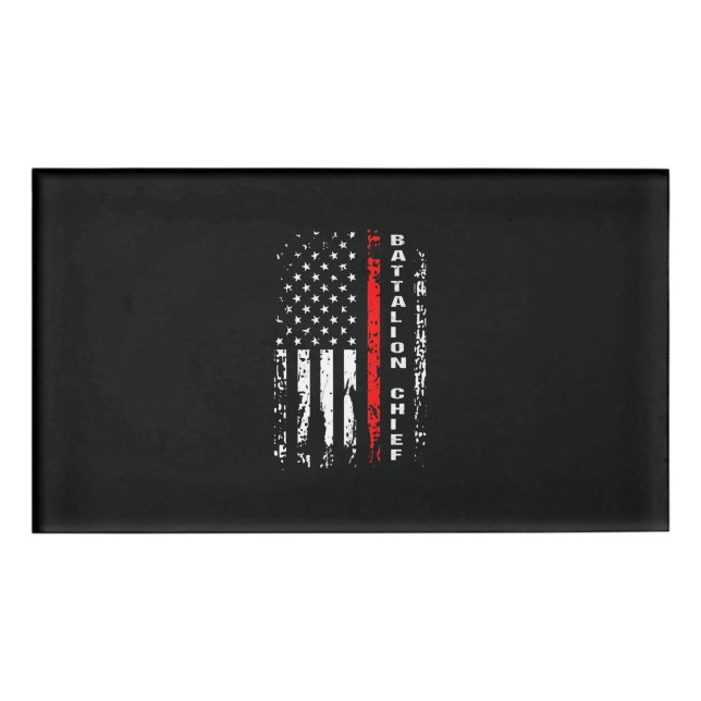 Firefighter Battalion Chief Battalion Chief Gift Name Tag (Front)