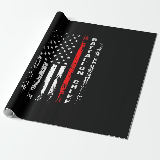 Firefighter Battalion Chief Battalion Chief Gift Wrapping Paper (Unrolled)