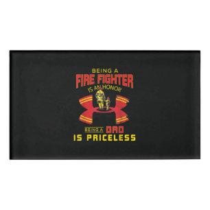 Firefighter - Being A Firefighter Dad Name Tag