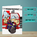 Firefighter Birthday Card<br><div class="desc">This lovely card is specifically for the firefighter in your life. Inside we've written just the right message to speak to the moment; but you can customize it with your own words. Look for other variations of the theme in the collection below, or contact us to design something special just...</div>