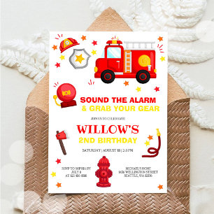 Firefighter Birthday Party Invitation