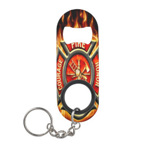 Firefighter Bottle Opener Keychain Keychain Bottle Opener