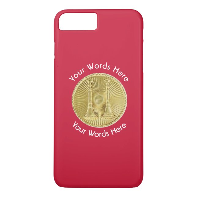 Firefighter Captain 2 Gold Bugle Medallion Case-Mate iPhone Case (Back)