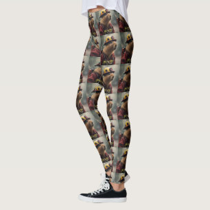 Firefighter Capybara, Leggings