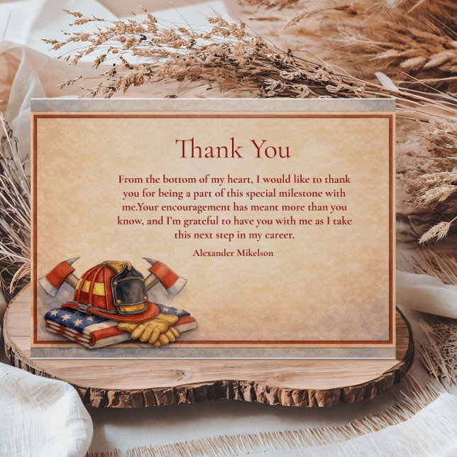 Firefighter Career Milestone Thank You Card (Creator Uploaded)