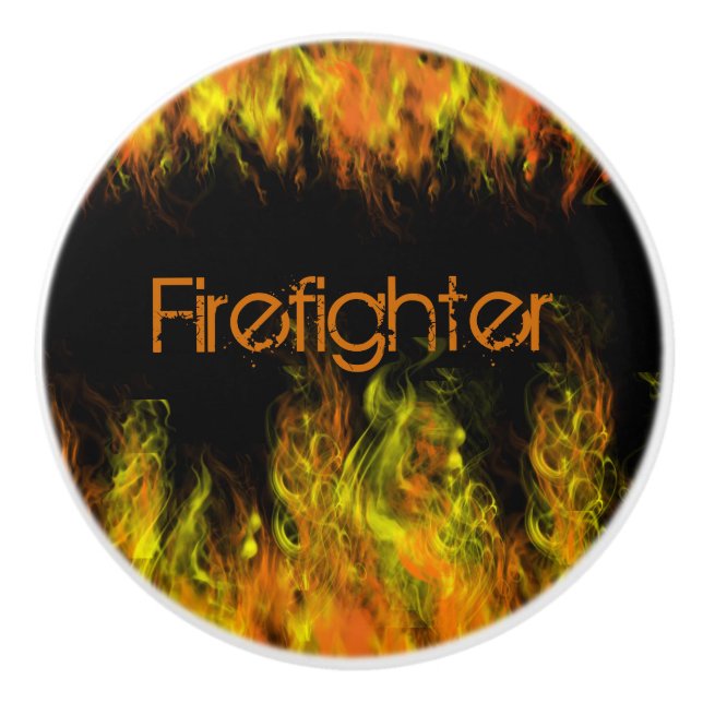 Firefighter Ceramic Knob (Front)