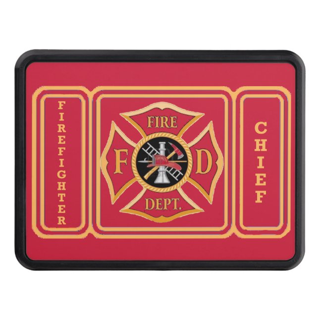 Firefighter Chief Trailer Hitch Cover (Front)