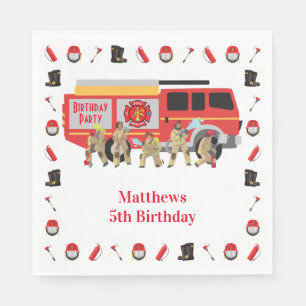 Firefighter Child Birthday Party Napkin