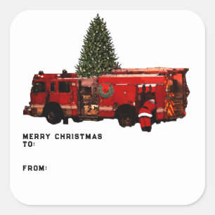 Firefighter Christmas Gift Tags
