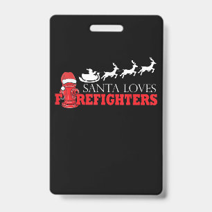 Firefighter Christmas Gifts Santa Claus Fireman Badge