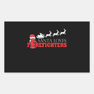 Firefighter Christmas Gifts Santa Claus Fireman Sticker