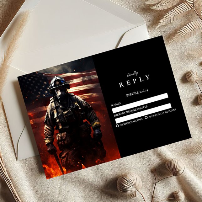 Firefighter Class of 2026 Graduation RSVP Card (Creator Uploaded)