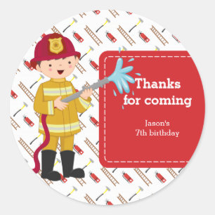 Firefighter Classic Round Sticker